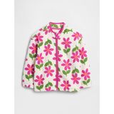 Gap Kız Bebek Çiçek Desenli Gap Baskılı Fleece Fermuarlı Sweatshirt - 3 Yaş