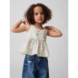 Gap Kız Bebek Çok Renkli Peplum Fiyonk Askılı Bluz - 12 - 18 Ay