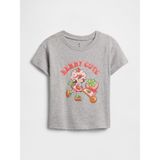 GAP Kız Bebek Gri Grafik Baskılı T-Shirt, 2 Yaş