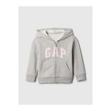 GAP Kız Bebek Gri Relaxed Logo Fermuarlı Sweatshirt