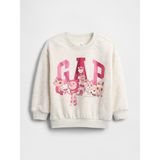 GAP Kız Bebek Gri VintageSoft Gabby Cat Logo Sweatshirt, 6-12 Ay