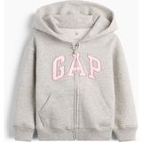 Gap Kız Bebek Gri Vintagesoft Logo Fermuarlı Sweatshirt - 18 - 24 Ay