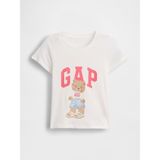 Gap Kız Bebek Kırık Beyaz Grafik Baskılı T-Shirt - 6 - 12 Ay