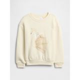 Gap Kız Bebek Kırık Beyaz Oversized Grafik Sweatshirt - 4 Yaş