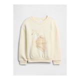 GAP Kız Bebek Kırık Beyaz Oversized Grafik Sweatshirt