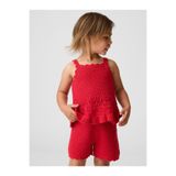 GAP Kız Bebek Kırmızı Kroşe Kenar Kolsuz Bluz