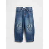 Gap Kız Bebek Koyu Mavi Işlemeli Horseshoe Jean Pantolon - 18 - 24 Ay