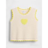 Gap Kız Bebek Krem Crochet Heart Triko Atlet - 5 Yaş