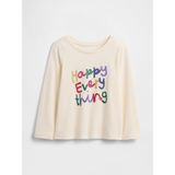 Gap Kız Bebek Krem Gap Grafik T-Shirt - 18 - 24 Ay