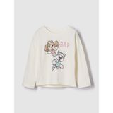 Gap Kız Bebek Krem Gap Logo Grafik T-Shirt - 18 - 24 Ay