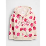 Gap Kız Bebek Krem Logo Fermuarlı Sweatshirt - 6 - 12 Ay