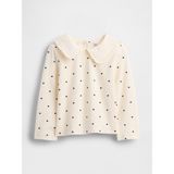 Gap Kız Bebek Krem Sailor Yaka Uzun Kollu T-Shirt - 4 Yaş