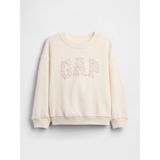 Gap Kız Bebek Krem Vintagesoft Havlu Işlemeli Logo Sweatshirt - 6 - 12 Ay