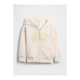 GAP Kız Bebek Krem VintageSoft Logo Fermuarlı Sweatshirt