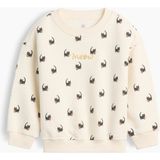 Gap Kız Bebek Krem Vintagesoft Meow Cat Sweatshirt - 4 Yaş