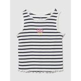 Gap Kız Bebek Lacivert Mix & Match Grafik Logo Fitilli Kolsuz T-Shirt - 4 Yaş