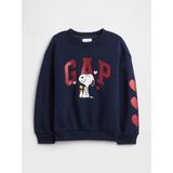 Gap Kız Bebek Lacivert Peanuts Relaxed Logo Sweatshirt - 6 - 12 Ay