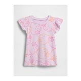 GAP Kız Bebek Lila Flutter Sleeve T-Shirt