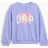 Gap Kız Bebek Lila Fransız Havlu Kumaş Logo Sweatshirt - 5 Yaş
