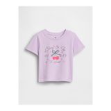 GAP Kız Bebek Lila Mix & Match Grafik Baskılı T-Shirt