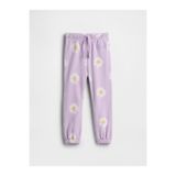 GAP Kız Bebek Lila Relaxed Logo Fransız Havlu Kumaş Pull-On Jogger Eşofman Altı