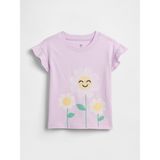 Gap Kız Bebek Lila Ruffle 3D Grafik Baskılı T-Shirt - 5 Yaş