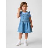 Gap Kız Bebek Mavi Ayı Cep Denim Salopet - 18 - 24 Ay