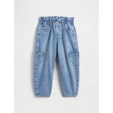Gap Kız Bebek Mavi BabyGap Paperbag Horseshoe Jean Pantolon - 2 Yaş