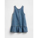Gap Kız Bebek Mavi Fırfırlı Denim Tulum - 3 Yaş