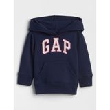 Gap Kız Bebek Mavi Gap Logo Kapüşonlu Fleece Sweatshirt - 0 - 3 Ay