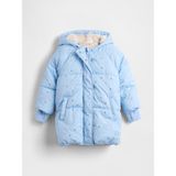 Gap Kız Bebek Mavi Heavyweight Puffer Mont - 6 - 12 Ay