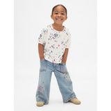 Gap Kız Bebek Mavi Pull-On Baggy Wide-Leg Jean Pantolon - 6 - 12 Ay