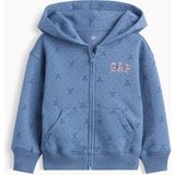 Gap Kız Bebek Mavi Vintagesoft Logo Fermuarlı Sweatshirt - 5 Yaş