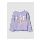 GAP Kız Bebek Mor Logo Grafik T-Shirt