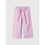 Gap Kız Bebek Pembe Bağcıklı Pull-On Baggy Jean Pantolon - 6 - 12 Ay