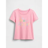 Gap Kız Bebek Pembe Grafik Baskılı T-Shirt - 6 - 12 Ay