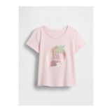 GAP Kız Bebek Pembe Grafik Baskılı T-Shirt