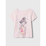 Gap Kız Bebek Pembe Grafikli T-Shirt - 6 - 12 Ay