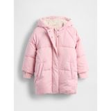 Gap Kız Bebek Pembe Heavyweight Puffer Mont - 6 - 12 Ay