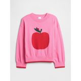 Gap Kız Bebek Pembe Intarsia Kazak - 12 - 18 Ay