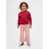 Gap Kız Bebek Pembe Kadife Fiyonk Stride Jean Pantolon - 12 - 18 Ay