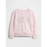 Gap Kız Bebek Pembe Logo Fransız Havlu Kumaş Sweatshirt - 18 - 24 Ay