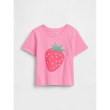 Gap Kız Bebek Pembe Mix & Match Grafik Baskılı T-Shirt - 12 - 18 Ay
