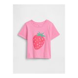 GAP Kız Bebek Pembe Mix & Match Grafik Baskılı T-Shirt