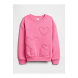 GAP Kız Bebek Pembe Oversized Grafik Sweatshirt