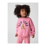 GAP Kız Bebek Pembe VintageSoft Grafik Baskılı Sweatshirt