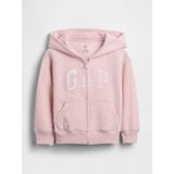 Gap Kız Bebek Pembe Vintagesoft Logo Fermuarlı Sweatshirt - 18 - 24 Ay