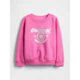 Gap Kız Bebek Pembe VintageSoft Logo Sweatshirt - 6 - 12 Ay
