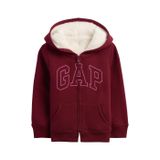 Gap Kız bebek, rahat, logolu, boydan boya fermuarlı, sweatshirt, Kırmızı Delicious, 18-24 Ay