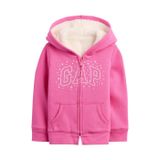 Gap Kız bebek, rahat, logolu, boydan boya fermuarlı, sweatshirt, Pembe (Phoebe Pink), 6-12 Ay